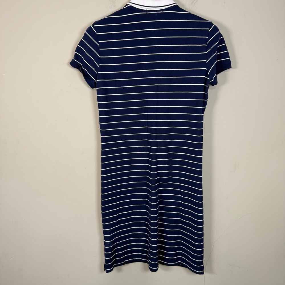 Ralph Lauren Navy & White Striped Polo Midi Dress - Picture 2 of 10